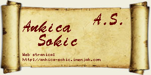 Ankica Sokić vizit kartica